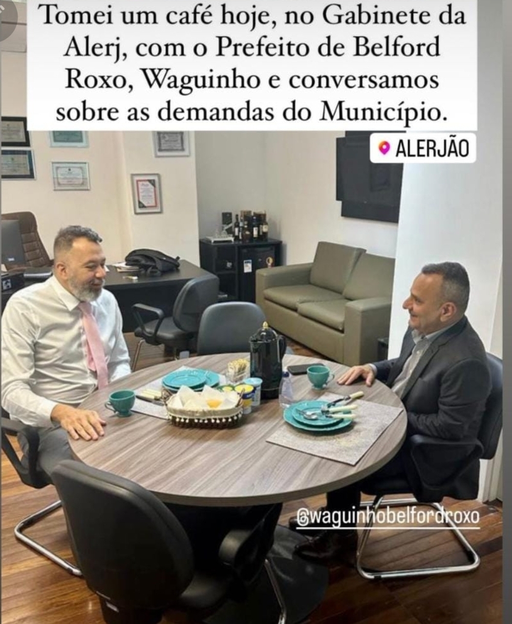 Reencontro de Deputado Canella e o Prefeito Waguinho é comemorado em Belford Roxo