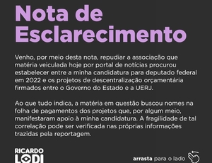 Ex-Reitor da UERJ esclarece e repudia em suas redes, denúncias veiculadas em portal de notícias