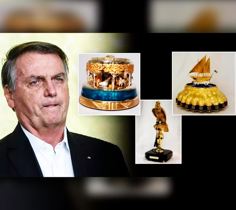 Bolsonaro incorporou a seu acervo pessoal relógio cravejado de diamantes e esculturas de ouro e prata; PF investiga