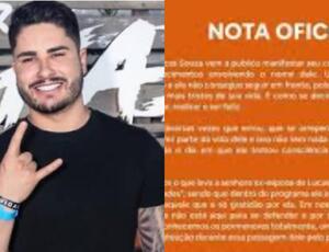 Após exposed de Jojo, equipe de Lucas Souza emite nota