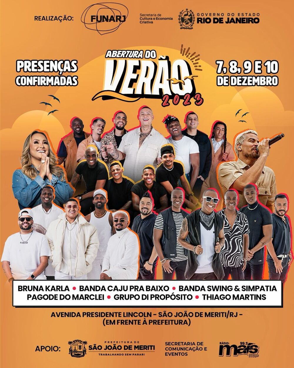 Funarj promove evento de abertura do Verão em Meriti nos dias 7, 8, 9 e 10 deste mês