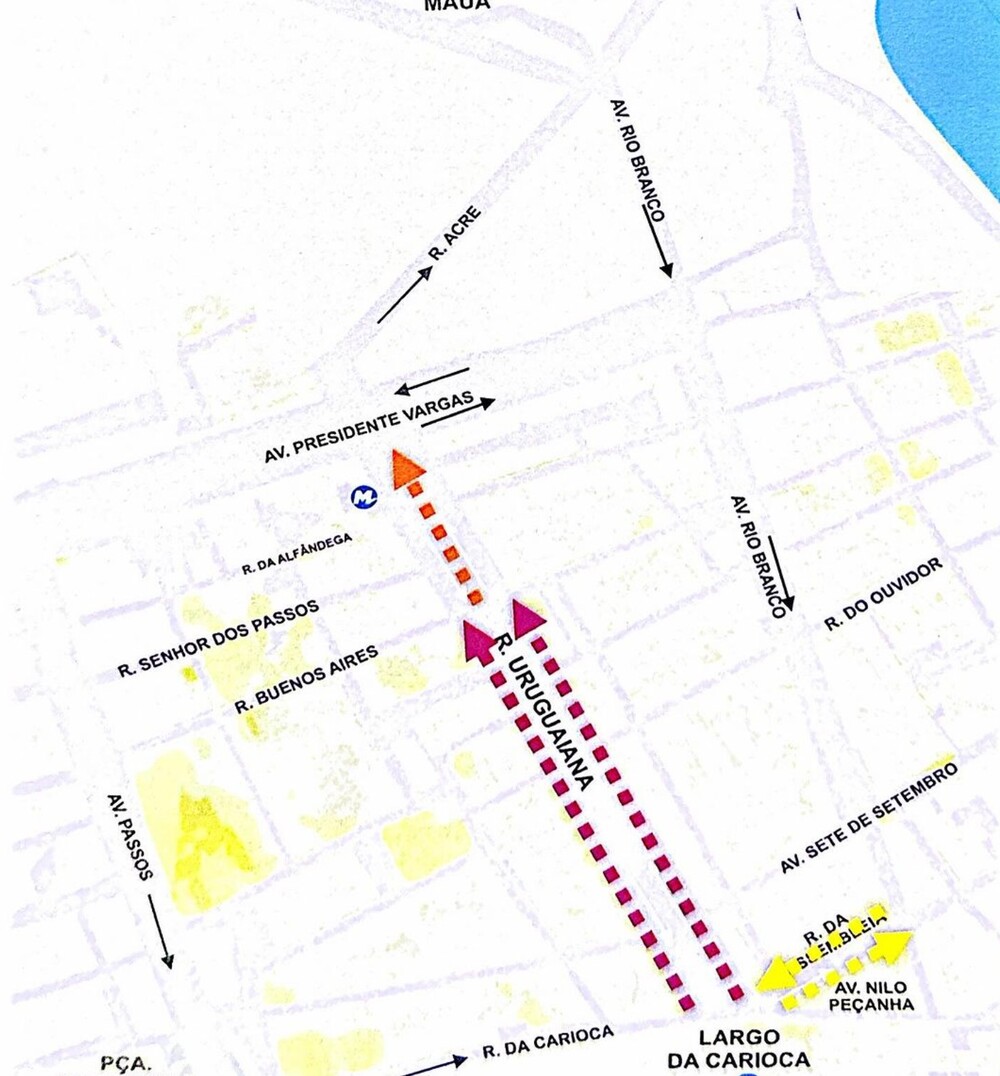 Rua Uruguaiana acessível para veículos; entenda