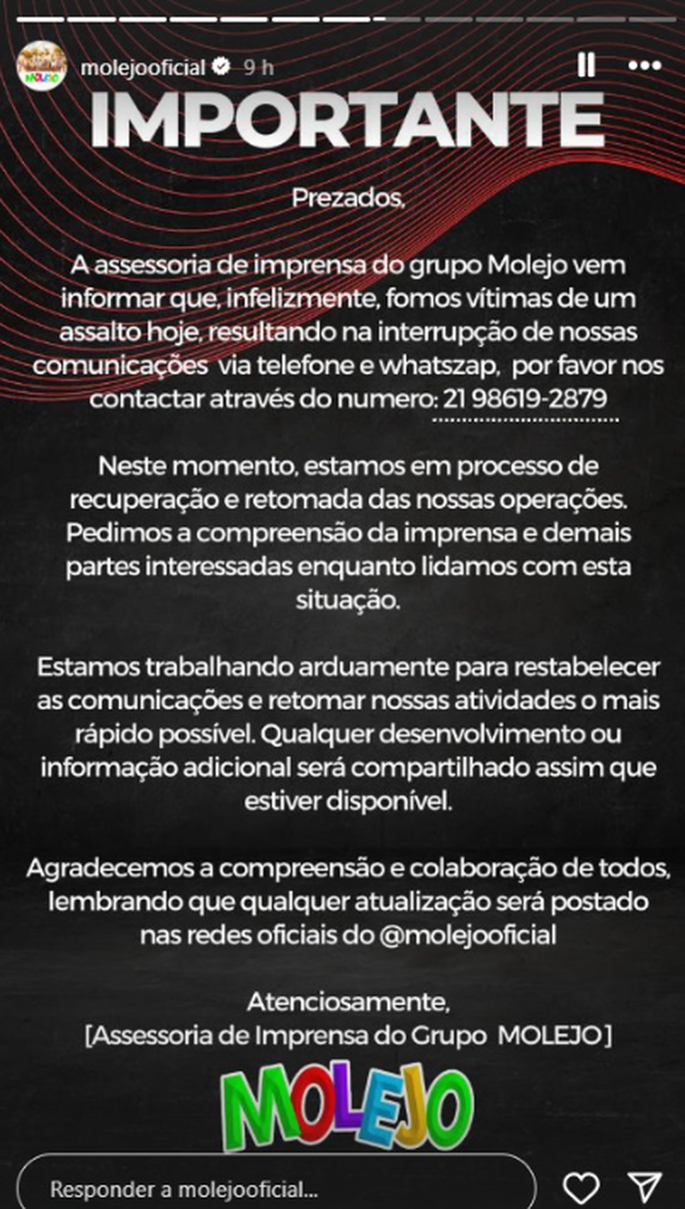 Grupo Molejo sofre assalto no Rio, Após morte de Anderson Leonardo