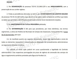 Campos-RJ: TCE-RJ manda Wladimir Garotinho explicar prorrogação de contrato com Águas do Paraíba