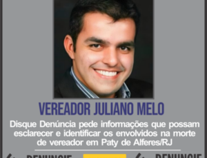 Paty do Alferes em Luto: Vereador Juliano Melo é assassinado com 4 tiros 