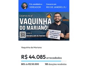 Procurador Mariano tem a segunda maior vaquinha eleitoral do Brasil com quase R$ 45 mil arrecadados