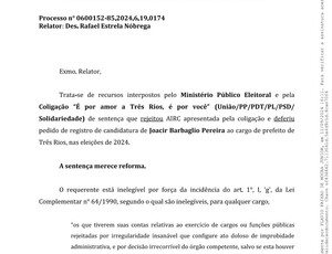 Parecer do Ministério Público do Rio pede Indeferimento da Candidatura de Joa, e acoado falta o Debate com Vinicius Farah 