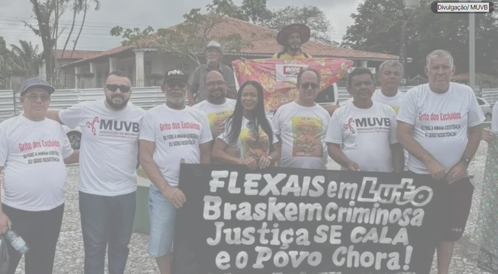 Vítimas da Braskem protestam durante encontro do G20 em Maceió