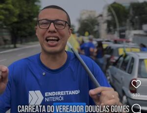 Vereador de Niterói Douglas Gomes faz carreata no Dia Mundial Sem Carro