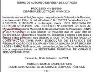 Prefeitura de Paracambi, faz reforma de quadras esportivas superfaturada e sem licitação