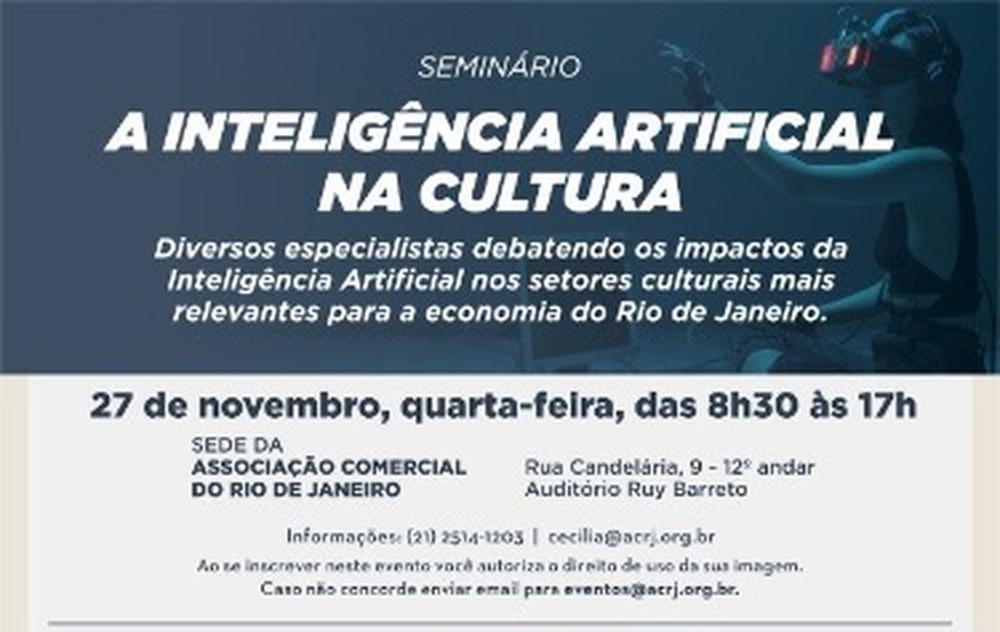 Seminário na ACRJ vai debater a Inteligência Artificial na Cultura