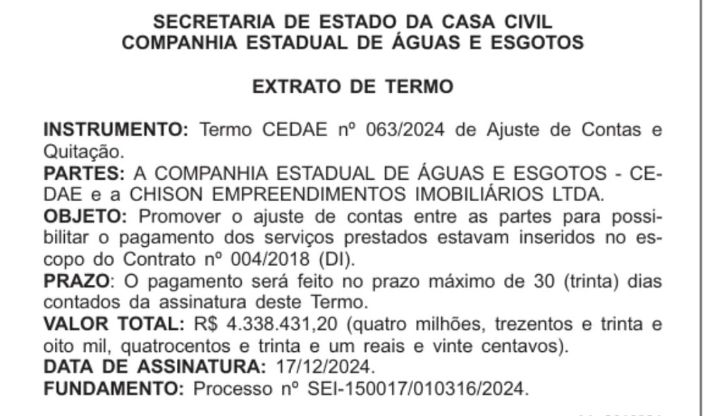 Águas turvas: Cedae gasta R$ 8,4 milhões sem contrato e levanta suspeitas