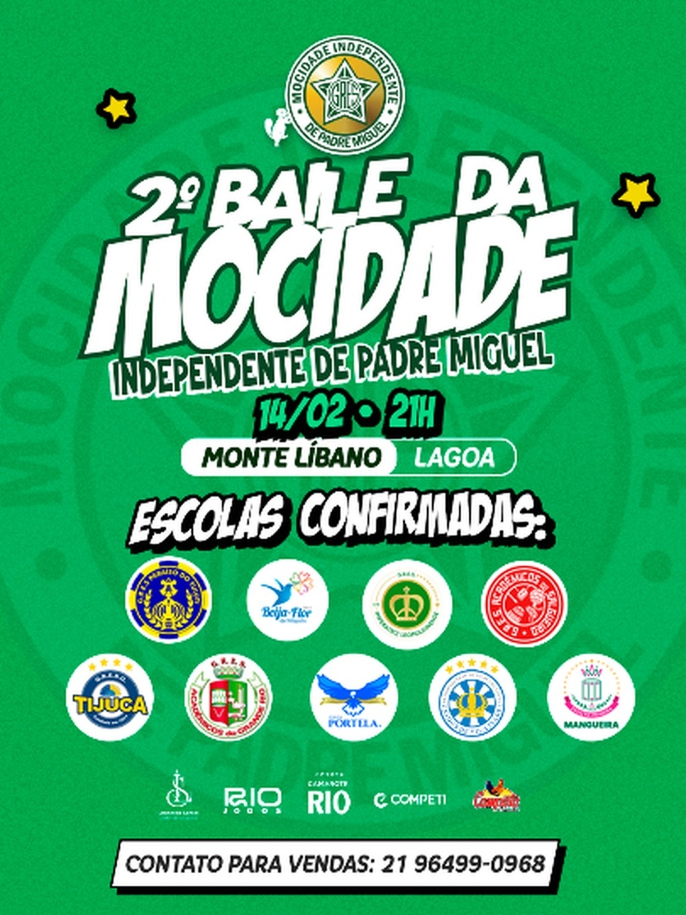 Mocidade Independente de Padre Miguel promove Baile de Carnaval no Monte Líbano