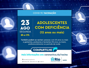 Prefeitura inicia vacinação de adolescentes com deficiência