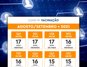 Covid-19: Município retoma vacinação de mais jovens e anuncia calendário para dose de reforço em idosos