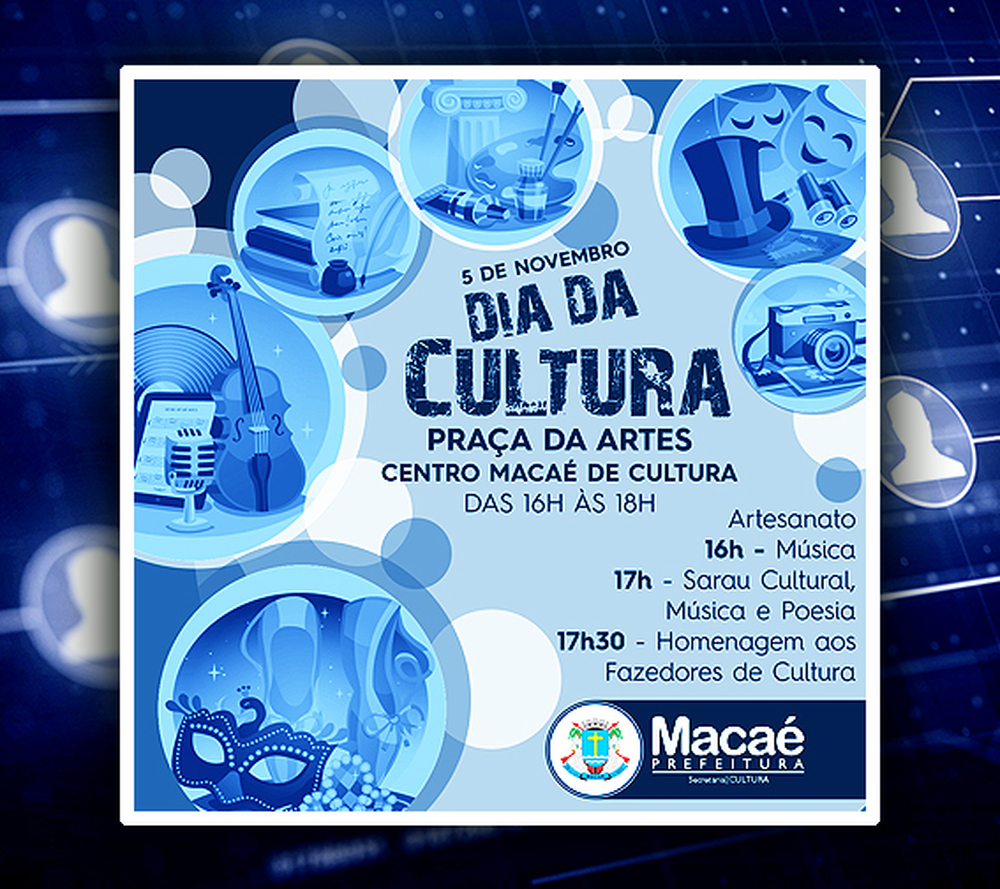 Retomada dos eventos em Macaé celebra o Dia Nacional da Cultura